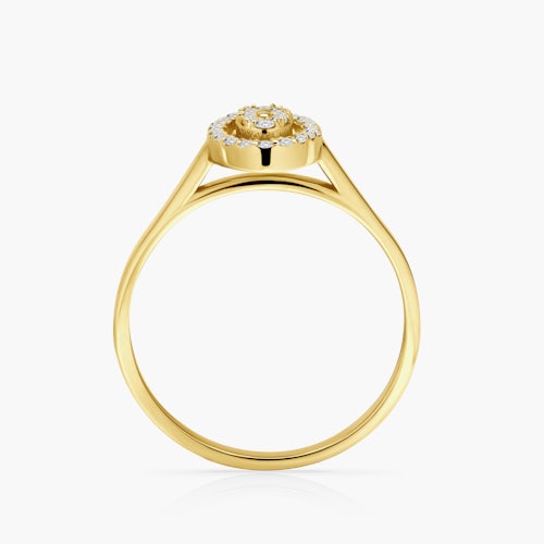 Pierścionek zaręczynowy SAVICKI: złoty, diament